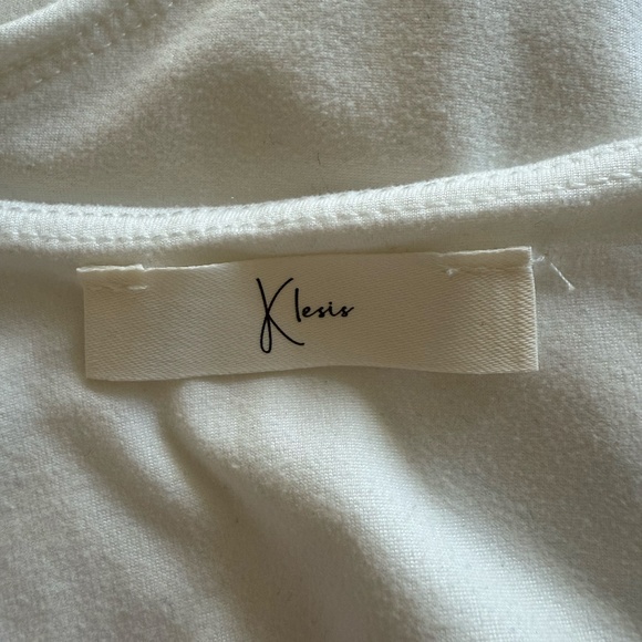 Simons Scoop Neck Thong Bodysuit in White - Picture 3 of 5